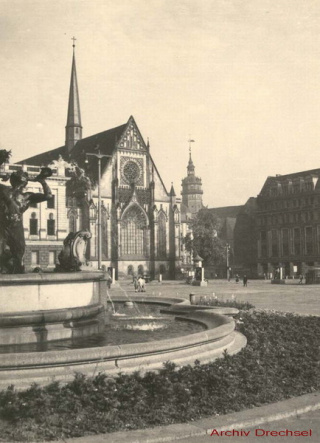 Die Universitätskirche St. Pauli  1957. Foto: Archiv U. u. H. Drechsel