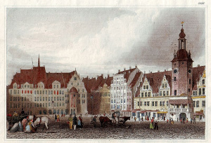  Marktplatz und Altes Rathaus Leipzig 1845