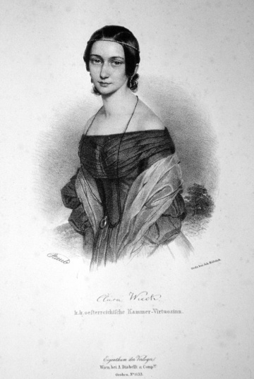 Clara Wieck-Schumann circa 1839 