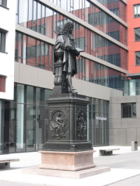Leibniz-Denkmal in Leipzig, Foto: W. Brekle