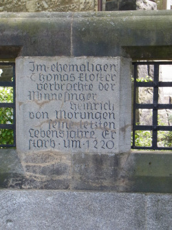 Gedenktafel an der Thoaskirche. Foto: W. Brekle.