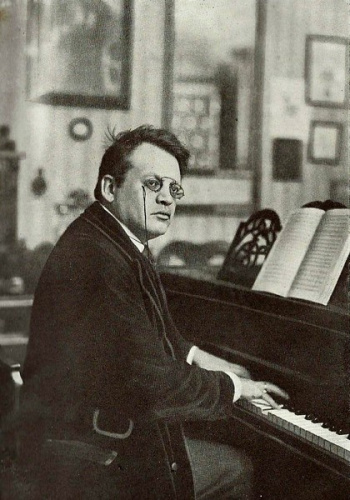 Max Reger beim Komponieren