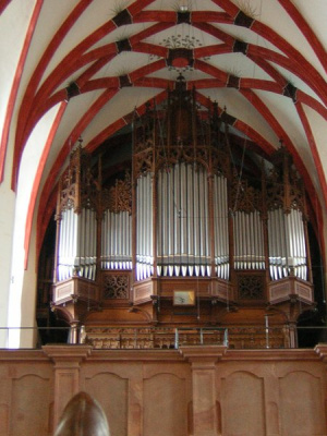 Ansicht der Orgel in der ThomasKirche. Foto: W. Brekle