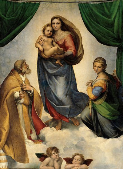  Sixtinische Madonna  von Rafael (1483 - 1520)